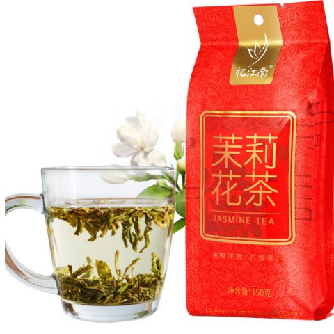 忆江南 正品茶叶茉莉花茶绿茶清新香茉莉花草散装袋装150g图3